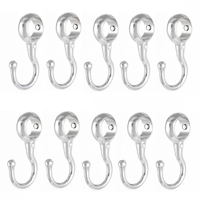 uxcell ワードローブハンガー 16mm 直径 ロッド用 クローム仕上げ ステンレススチール