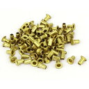 uxcell リベットナット 3mm x 5mm スルーホール PCB回路基板 中空銅リベット グロメット 100個入り