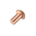 uxcell コッパーソリッドリベット ファスナー 丸いヘッド シャンク直径3 mm シャンク長さ5 mm 200個入