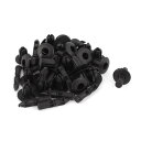 uxcell リベット・ファスナークリップ プラスチック製 リベット ブラック 7mm穴径 25個入り