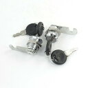 uxcell カムロック ツールボックス キャビネット シリンダー キー付き 金属 ねじ径18.5 mm 2セット