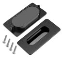 uxcell プルハンドル 亜鉛合金素材 ブラック 引き戸 長方形 75 x 38mm 2枚入り