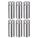 uxcell スタンドオフ ネジ 壁マウント 表示板ホルダー アクリルグラスネイル サイズ16x42 mm 6個入