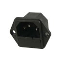 uxcell オス電力プラグ 電源プラグ ブラック IEC320 C14 AC 250V 10A