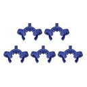 uxcell ラボジョイントクリップ プラスチッククランプ 取り付けクリップ 14/20または14/35ガラステーパージョイントラボコネクタ用 ブルー 5個入り
