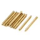 uxcell 六角スタンドオフピラースペーサー 真ちゅう M4x60+6 mmメス/オス 10個