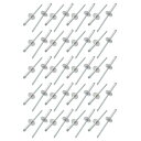 uxcell ブラインドリベット 5056アルミ製 シルバートーン 3.2mmx16mm 40個入り