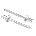 uxcell ブラインドリベット 304ステンレス鋼 プルリベットコア 装飾リベット シルバートーン 直径4 mm グリップ長さ9 mm 50個