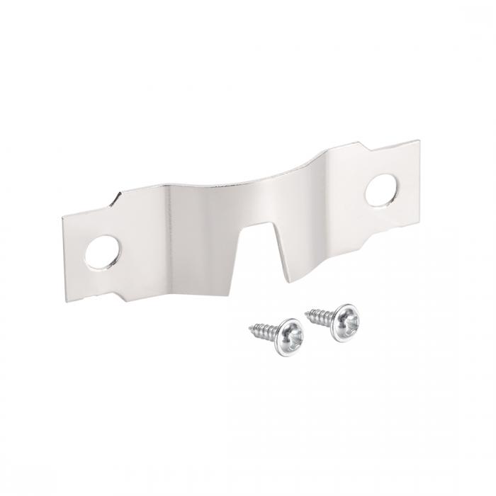 uxcell ピクチャーハンガープレート U型フック ネジ付き フレーム用 20個 シルバー 48mm x 15mm x 0.7mm、20個