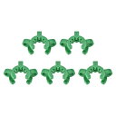 uxcell ラボジョイントクリップ プラスチッククランプ 取り付けクリップ ラボコネクタ 19/22 または 19/38ガラステーパージョイント用 グリーン 5個