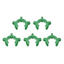 uxcell ラボジョイントクリップ プラスチッククランプ 取り付けクリップ 24/25または24/40ガラステーパージョイントラボコネクタ用 グリーン 5個入り
