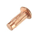 uxcell 銅ソリッドリベット 3 mmx8 mm ラウンドヘッド ソリッド銅リベットファスナー 航空機リベット 100個入り