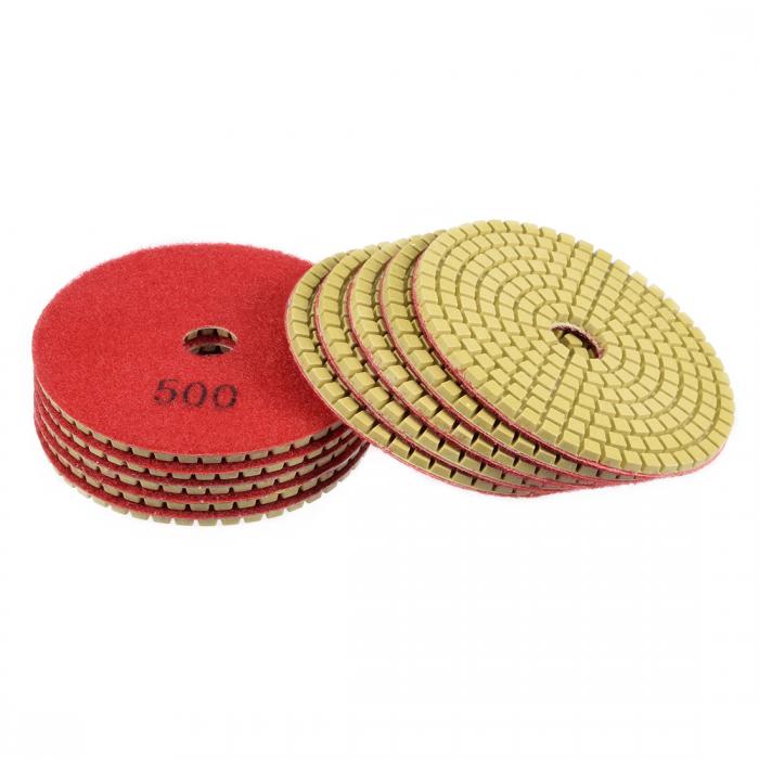 uxcell 研磨パッド グリット500 厚さ5mm 外径100mm ダイヤモンドパウダー 内径10mm 10ピース入り