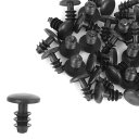 uxcell ボルトリベットファスナー 5 mm穴径 プラスチック トリムパネル固定クリップ ブラック 車用 40個