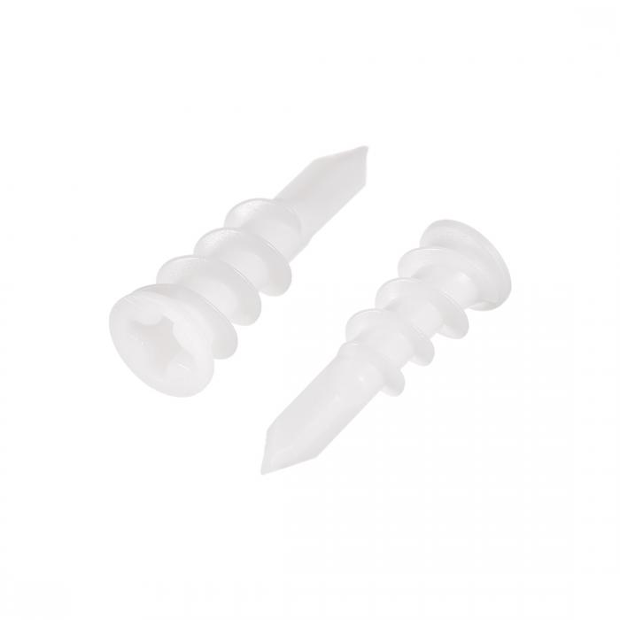 uxcell 10x32 mmプラスチック拡張パイプ プラスチック製 ホワイト プラスチック製アンカー 壁プラグ拡..