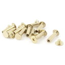 uxcell ネジポスト ベルトバックル バインディングボルト レザーファスナー 適用穴径5 mm メスM5x18 mm ブラストーン 10セット