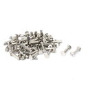 uxcell ネジポスト ベルトバックル バインディングボルト レザーファスナー 適用穴径5 mm メスM5x20 mm 50セット