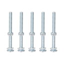 uxcell スクエアネックキャリッジボルト ナット&ワッシャー付き 炭素鋼 コーチボルトネジ 5/16-18x101.6 mm 5セット(4)