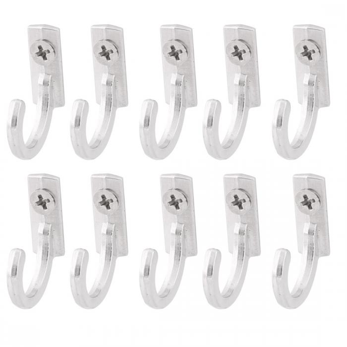 uxcell フック ハンガーフック シルバートーン 金属 17×7mm 13×5mm 23 x 18mm