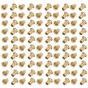 uxcell ナットリベット M4x6mm ゴールドトーン 真ちゅうメッキ金属材質 100個入リ