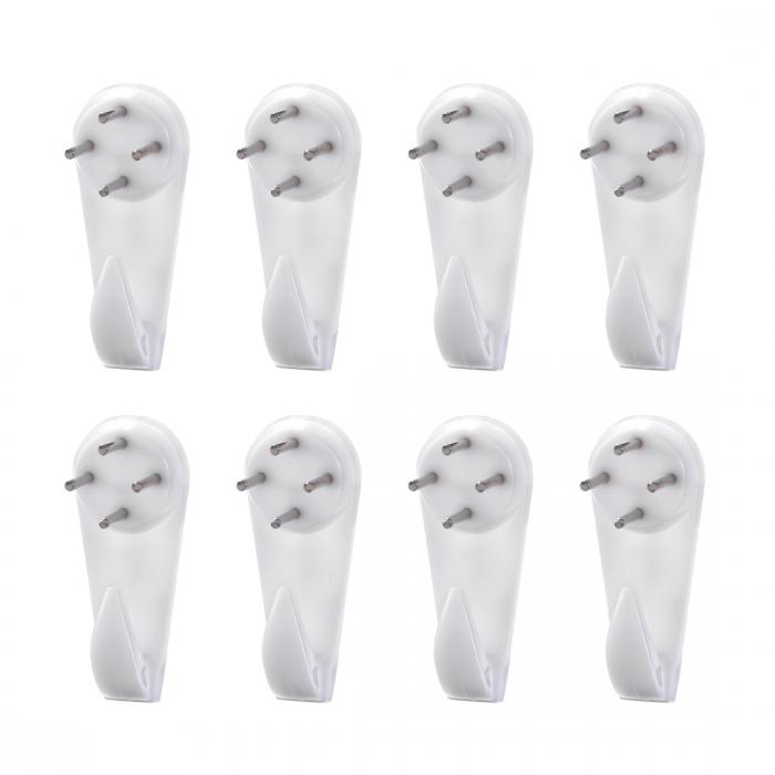 uxcell 30ポンドハードウォールハンガー ハードウェア用 ファスナー＆フックウォールマウント 非マークフック画像フォトフレームハンガー 30個