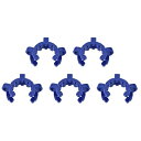uxcell ラボジョイントクリップ プラスチッククランプ 取り付けクリップ 29/26または29/42ガラステーパージョイントラボコネクタ用 ブルー 5個入り