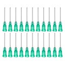 uxcell 工業用先端 鈍いディスペンシングニードル ルアーロック付き 液体グルーガン用 18G 24 mm 緑 60個