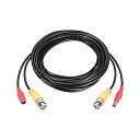 uxcell ビデオ電源ケーブル BNC延長ケーブル セキュリティカメラワイヤー 5M PVC絶縁 銅導体 CCTV用 監視DVRシステム用