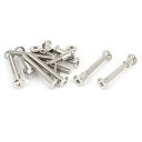 uxcell ネジポスト ベルトバックル バインディングボルト レザーファスナー 適用穴径6 mm オスM6x50 mm 10セット
