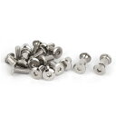 uxcell ネジポスト ベルトバックル バインディングボルト レザーファスナー 適用穴径6 mm オスM6x16 mm 10セット(4)