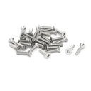 uxcell いたずら防止ねじ 6-ロブボルト シルバートーン 304ステンレススチール M4x18mm 30個入り