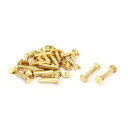 uxcell スクリューポスト ベルトバックル バインディングボルト 革ファスナー 穴径5mm メスM5x20mm 20セット入り(4)