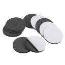 uxcell 家具パッド 直径50mm 厚さ4mm 接着剤EVAパッド ラウンド ブラック 10個