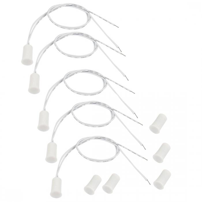 uxcell 磁気リードスイッチ NC ドア窓接触 ABS アラームセキュリティ 5個