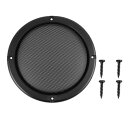 uxcell スピーカーカバー スピーカーグリル カバー 18.2x14.3x2.5cm メッシュ ウーファー サブウーファー グリル プロテクター プラスチック メタル ブラック 1個入り
