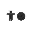 uxcell クリップ リベット ファスナー 15 x 16mm 7mm穴径 プラスチック ブラック 50個入り