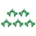 uxcell ラボジョイントクリップ プラスチッククランプ 取り付けクリップ 10/18または10/30ガラステーパージョイントラボコネクタ用 グリーン 5個入り