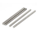 uxcell ねじロッド ネジ棒 5本入り メタル 304ステンレス鋼 M6x140mm シルバートーン