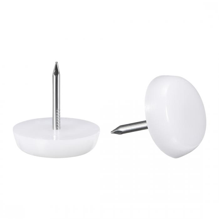 uxcell 家具足用ネイル 家具 椅子 テーブル 足用 保護装置 パッド 直径16mm プラスチック ホワイト 90個入り