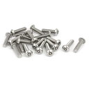 uxcell いたずら防止ねじ 304ステンレス鋼 ボタン頭 M5x20mm 20個入り