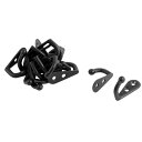 uxcell フック ハンガーフック メタル製 ネジ付き ベッドルーム用品 キッチンキャビネット ファミリーアクセサリー 18個 ブラック