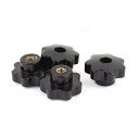 uxcell M10 x 48mm クランプノブ プラスチック 旋盤用 メスねじ 星形ノブ クランピングツール ねじマウント
