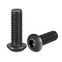 uxcell M8x25mm六角穴付ボルト 六角ソケットボタンヘッドボルト 合金鋼製 ファスナーハードウェアフルスレッドロックセット 六角ソケットハーフラウンド 10個入り(4)