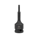 uxcell インパクト六角ビットソケット Cr-Mo鋼 メトリック 75 mm長さ 12.5 mmドライブ x H4(4 mm)