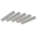 uxcell フルスレッドロッド 304ステンレス鋼 右ねじ M10-1.5ねじピッチ M10 x 50 mm 10個