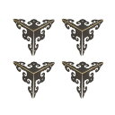 uxcell 金属 ボックスコーナープロテクター エッジプロテクター 50 x 50 x 50mm-4個(4)