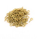 uxcell ねじアイフック セルフタッピングねじ ねじ込み式ハンガー アイシェイプリングフック ブラス 1.2 mmx11 mm 100個(3)