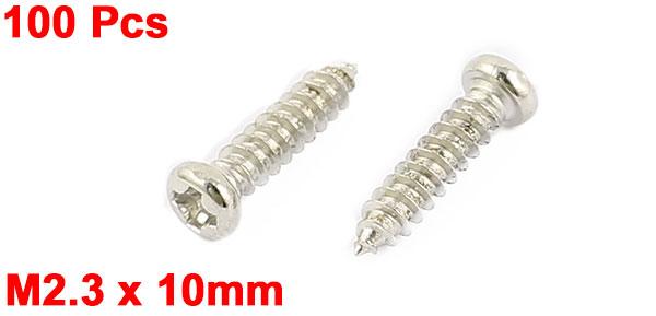 uxcell セルフタッピング・ネジボルト M2.3 x 10mm クロスパンヘッド ステンレス鋼 100個入り