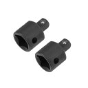 uxcell ソケットアダプタ 9.5 mmドライブ(F)へ6.35 mmドライブ(M) Cr-V ブラック 2個入り