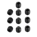 uxcell 六角ソケット グラブネジ入 ブラック サイズM4 x 4mm 合金スチール製 カップポイント 10個入(3)